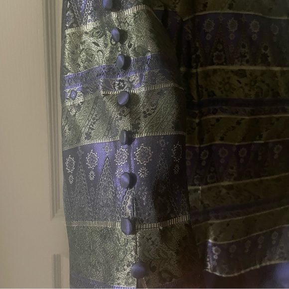 Raw Silk 2 Piece Evening Gown - Picture 3 of 6